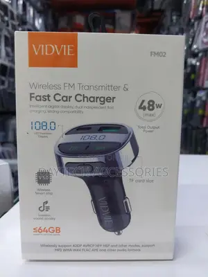 Vidvie Fm02 Bluetooth Fm Transmitter, Dual Usb + Pd 48w