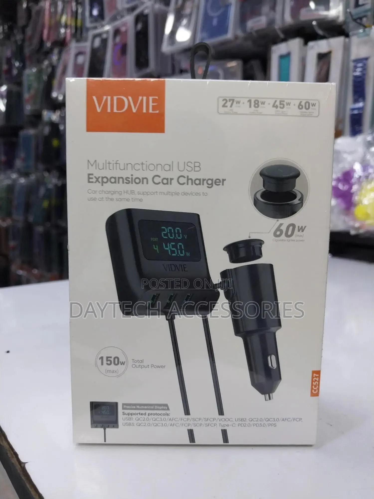 Car Charger Vidvie Cc527 Hub 4xusb