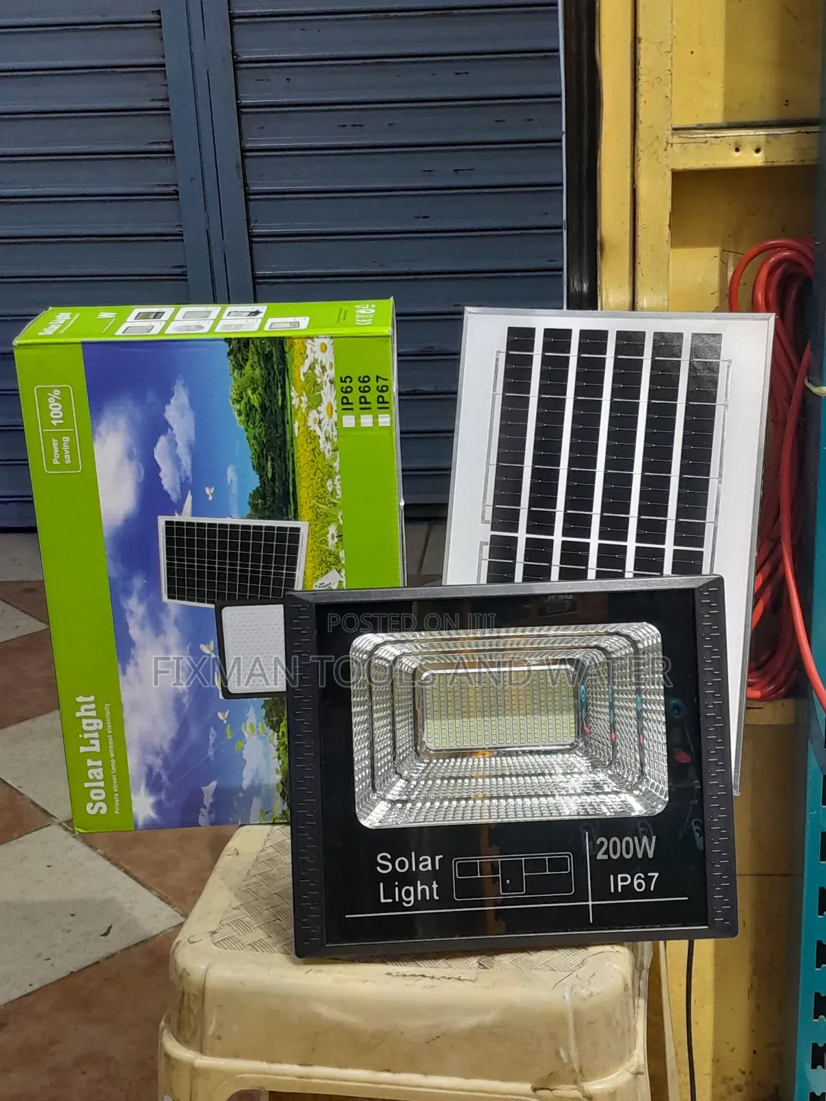 Top Security LED Solar Flood Light 200 Watts With Sensor