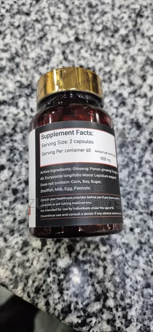 Maca Ginseng Tongkat Extract Capsules Herbal Supplement