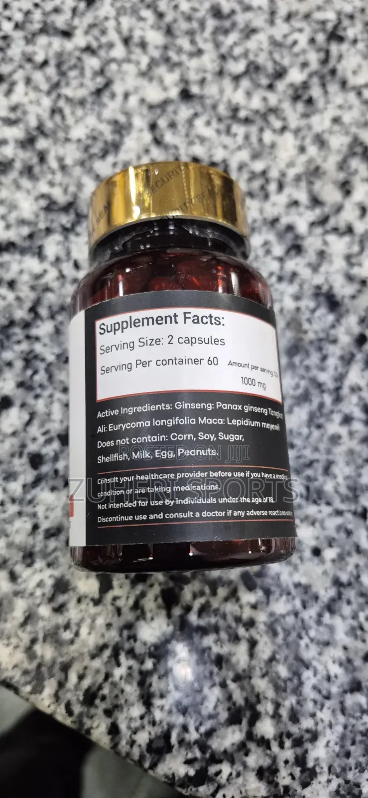 Maca Ginseng Tongkat Extract Capsules Herbal Supplement