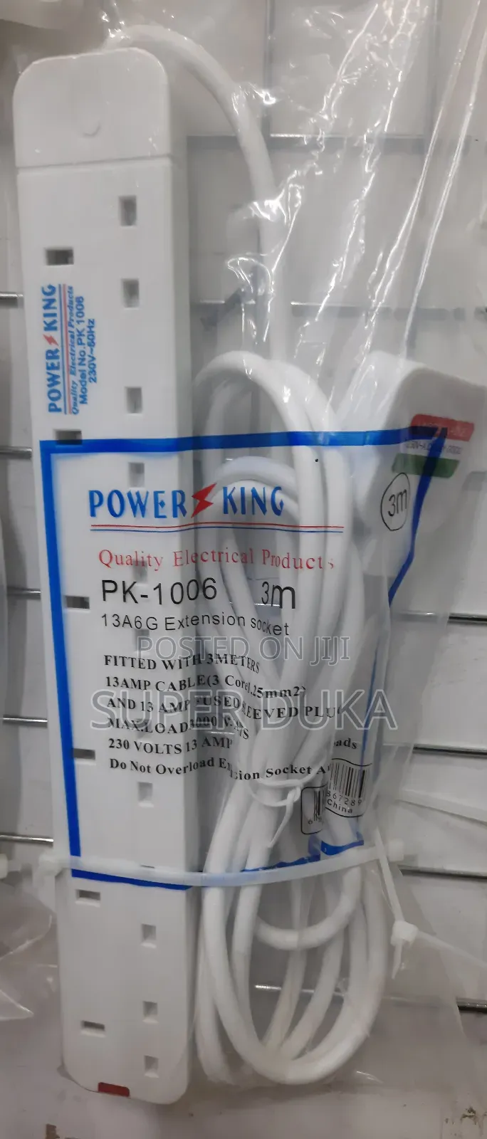 High Quality Durable 6 Way Sockets Extension Cable