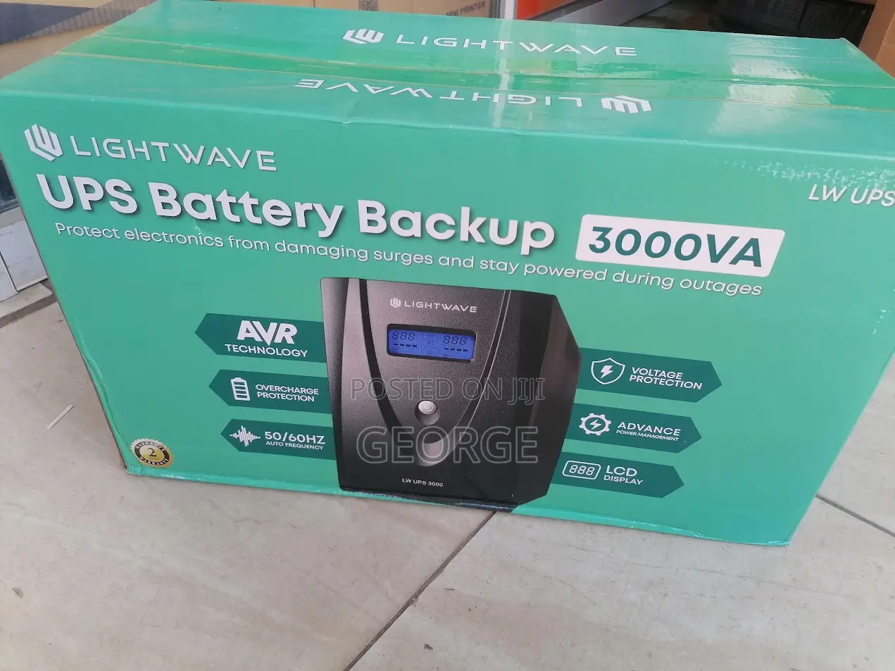 'Lightwave Ups Battery Backup (3000VA) Ups Lightwave 3kva"