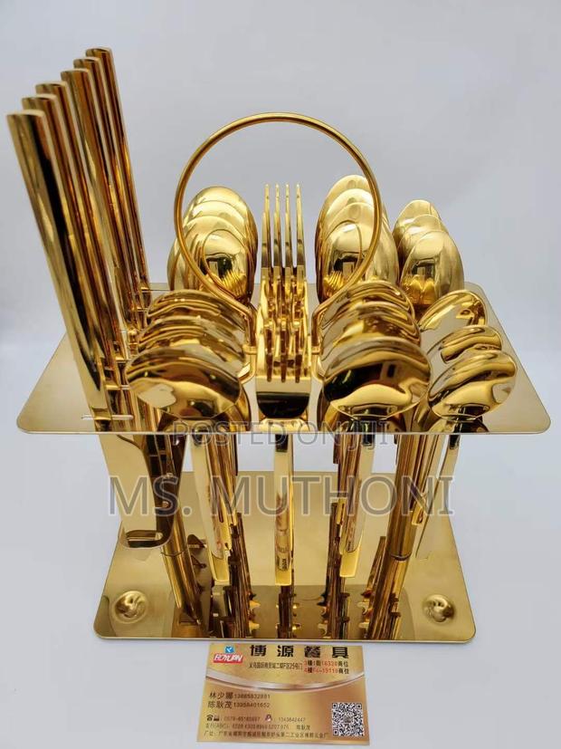 Luxury 36pcs Gold Cutlery Set - thumbnail 3