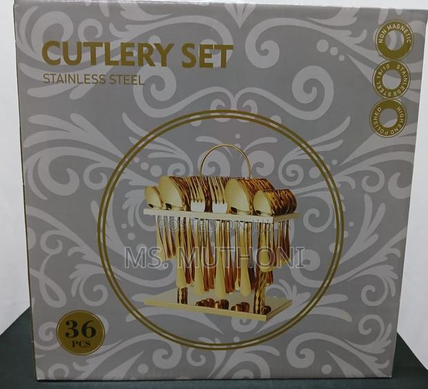 Luxury 36pcs Gold Cutlery Set - thumbnail 6