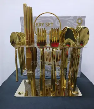 More Pieces (36 Pieces ) Luxury Gold Cutlery Se