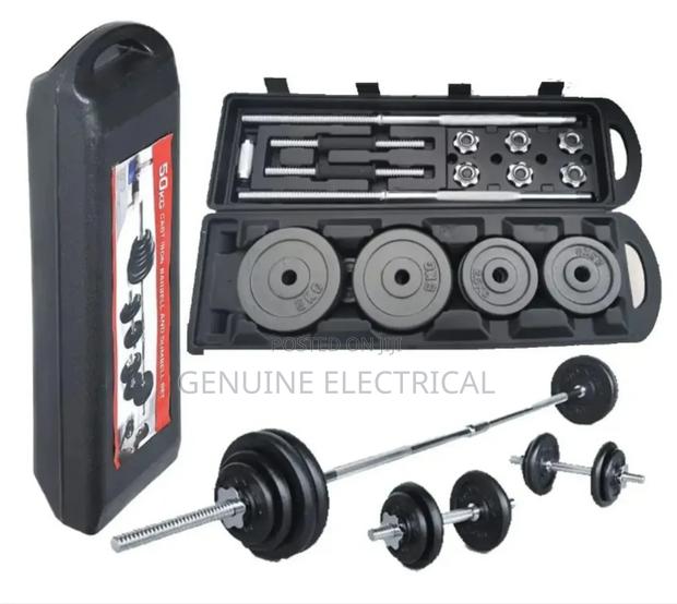 York Barbell and Dumbell 50kg Set - main view