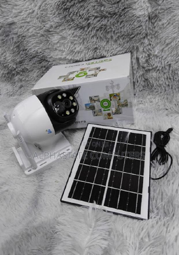 V380 Solar Camera + Solar Panel Built in Battery for Night T