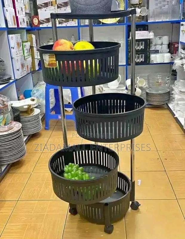 5 Tier Metal Vegetable Rack With Wheels