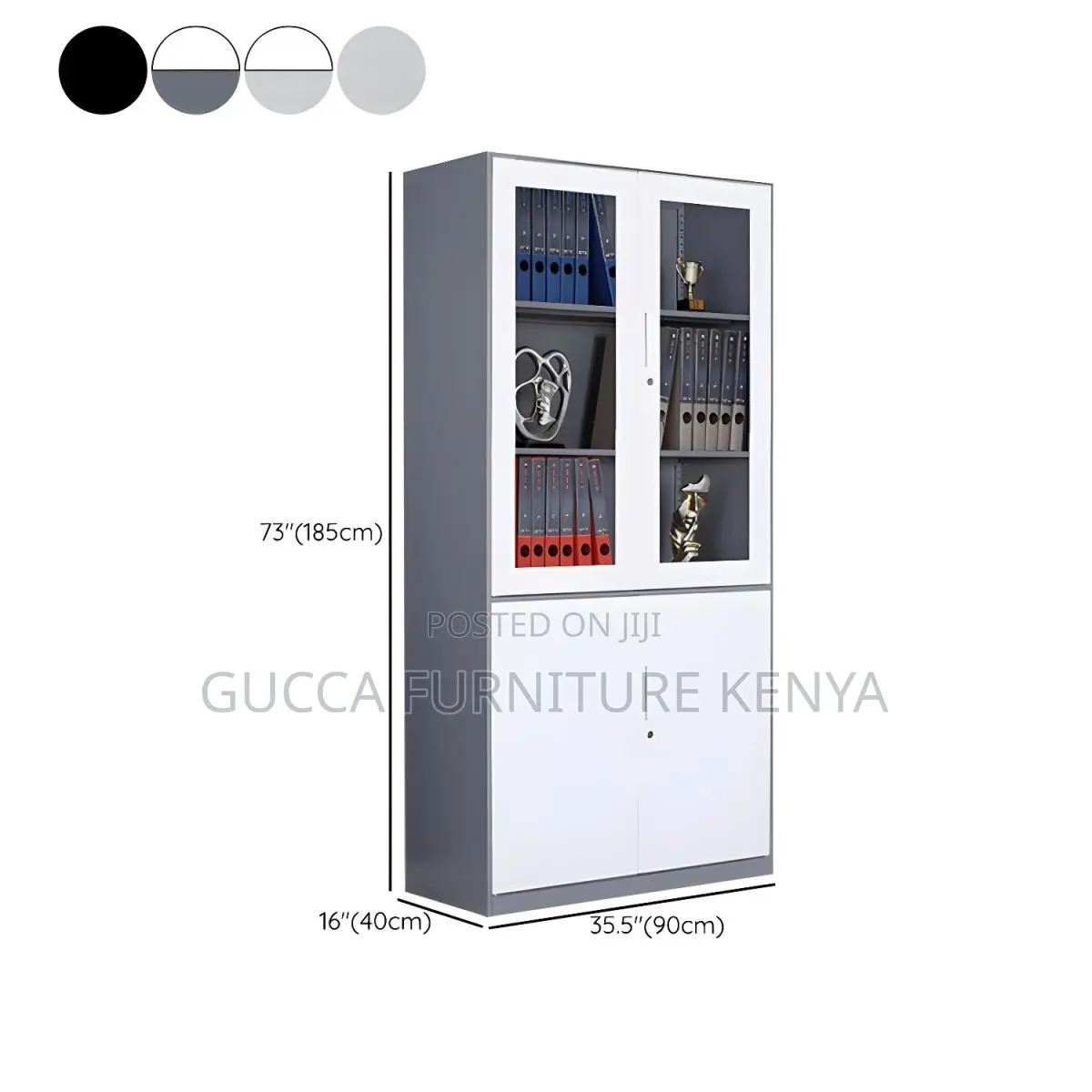 Cabinets:2-Door Metal Filing Cabinet With Storage Shelves