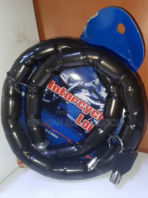Safe Motorcycle Lock. Flexible Lock