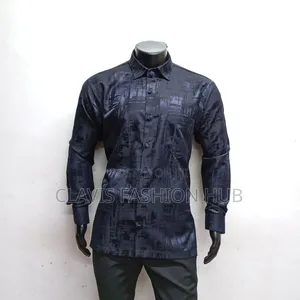 Men Floral Navy Blue Shirt