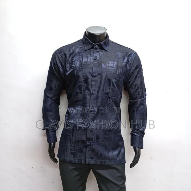 Men Floral Navy Blue Shirt - thumbnail 2
