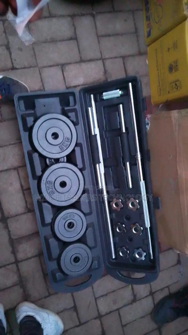 50kg Adjustable Dumbbells to Barbells Weight Set With Casing
