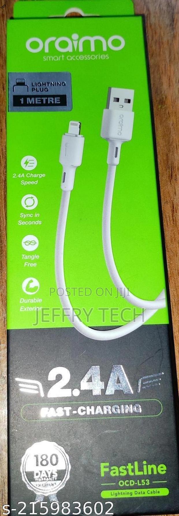 Oraimo iPhone Data Cable OCD-L53 – White - thumbnail 2