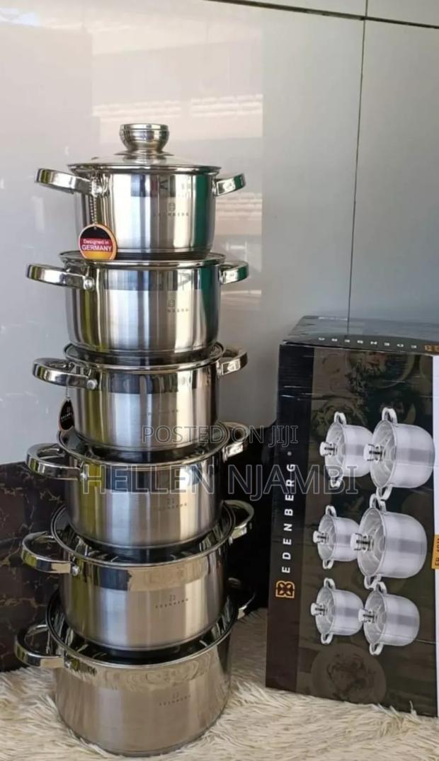 EDENBERG 12pcs Stainless Steel Cookware Set Heavy Sufurias