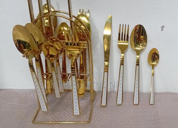 Gold 24 Pieces Cutlery Set - thumbnail 3