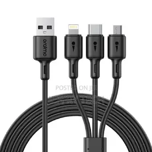 Oraimo OCD-X93 3-in-1 Fast Cable - 3A, 1.2M, Black