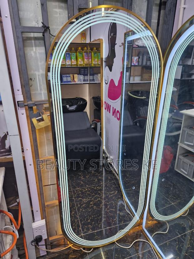 3line Oval Digital Led Mirror