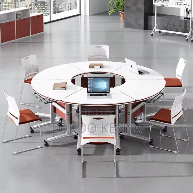 Office Desk : 1.2 Meter Portable White Conference Desk - thumbnail 3