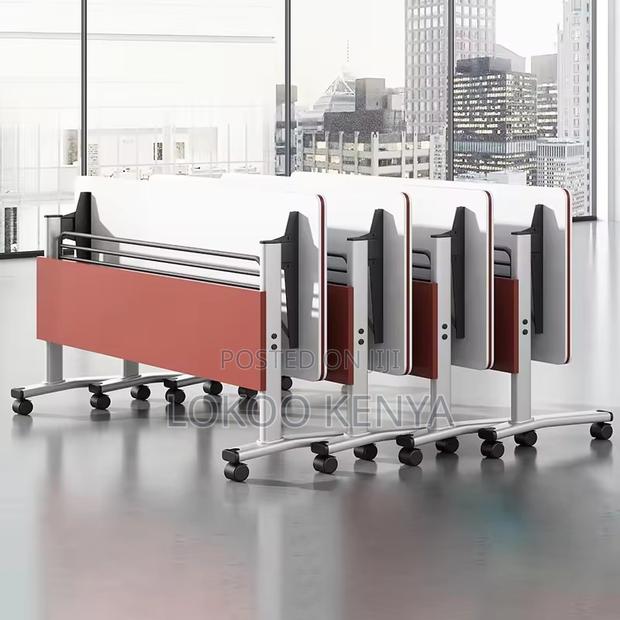 Office Desk : 1.2 Meter Portable White Conference Desk - thumbnail 4