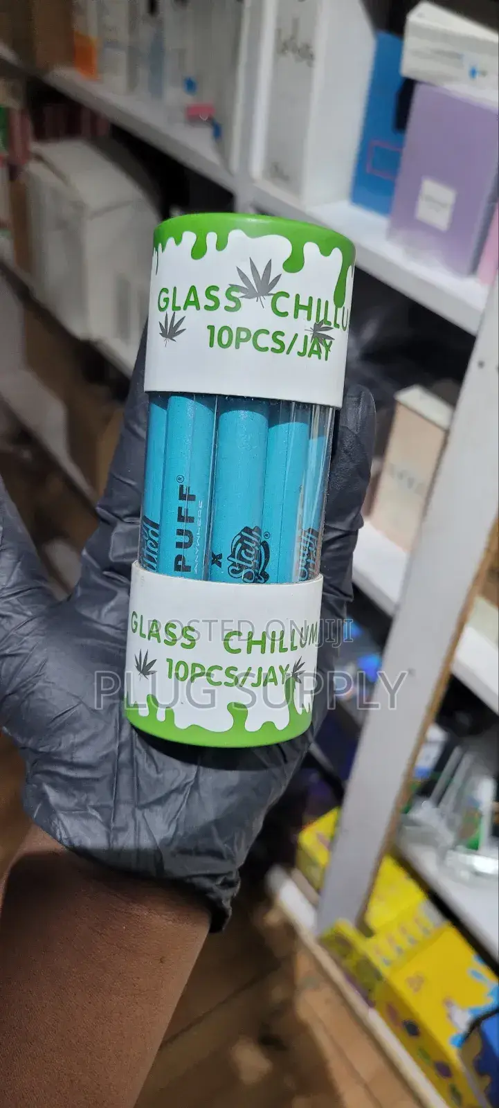 Chillum 4” Glass Smoking Pipe 10 Pieces Per Jar