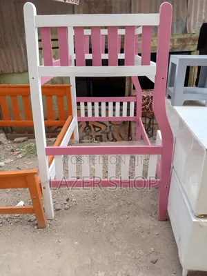 White Pink Double Decker Bed