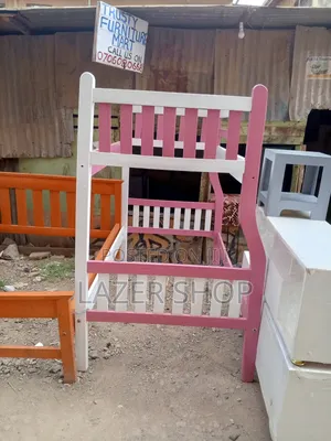 White Pink Double Decker Bed