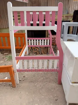 White Pink Double Decker Bed