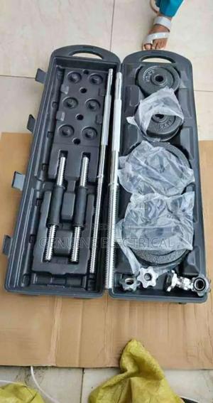 Barbell Dumbell 50kg Adjustable Chromed Cast Iron - thumbnail 2