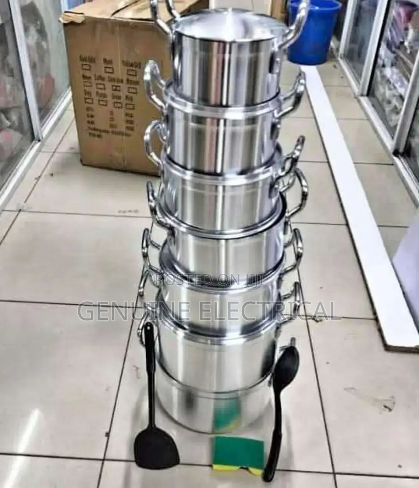 Tornado Silver 14 Pieces Heavy Aluminium Pot Sufuria Set