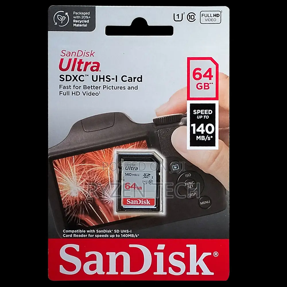 Sandisk Ultra Sdhc Uhs-i Card 140mb/S - 64gb