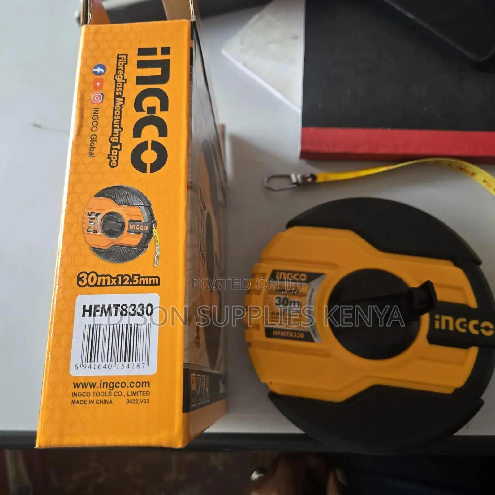 Ingco Fiberglass Measuring Tape 30metres Tape Measure