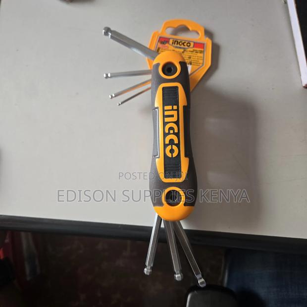 Hex Keys INGCO Folding Ball Point Hex Key Set 8pcs Allen Key - thumbnail 5
