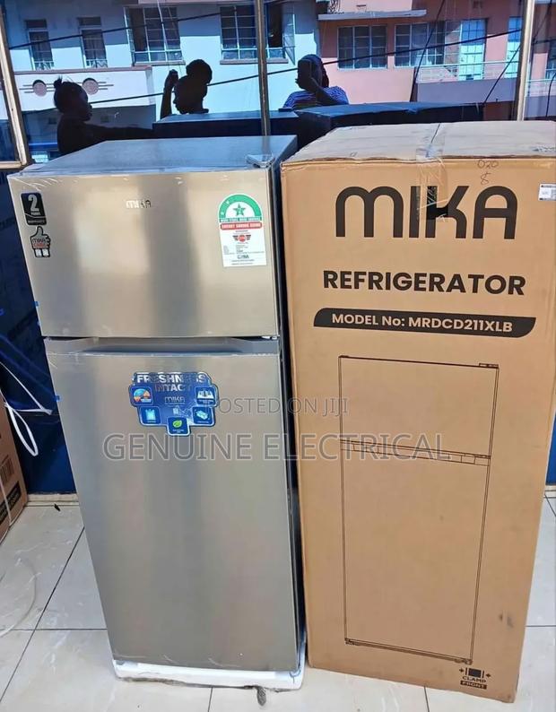 Refregirator Mika 211L Double Door, Silver