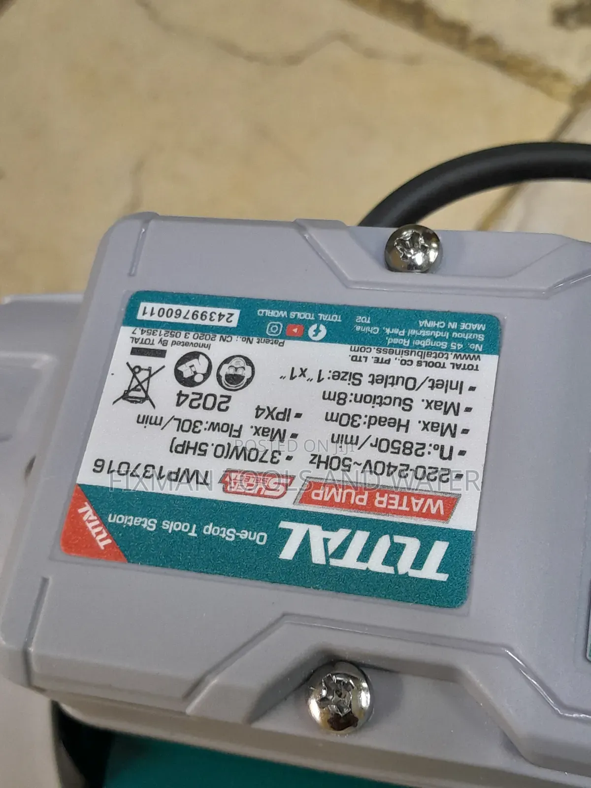 Powerful 0.5 HP Total Water Pump