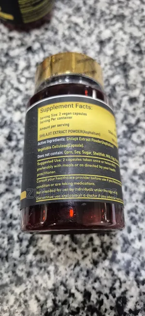 Shilajit Extract Capsules; Herbal Supplement Boosts Energy