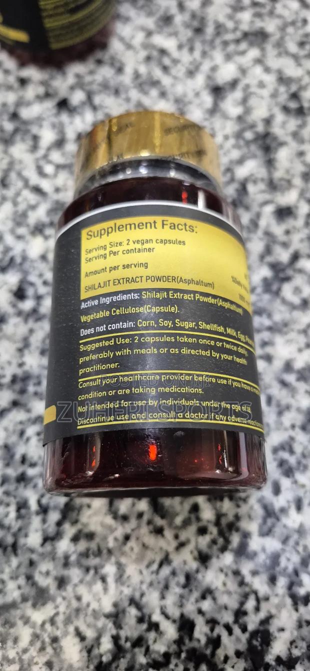 Shilajit Extract Capsules; Herbal Supplement Boosts Energy - thumbnail 2