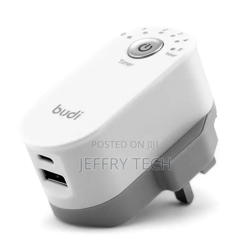 Budi 2-Port 20W (PD+QC) Charger With Timer and UK/EU Plug