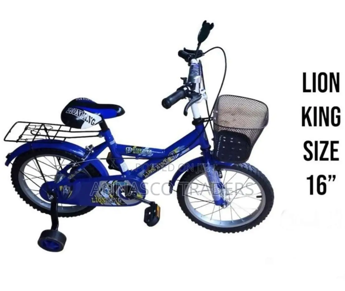 Lion King Kids Bike With Support Wheels Size 16"