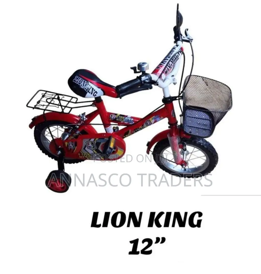 Lion King Kids Bike With Support Wheels Size 12"