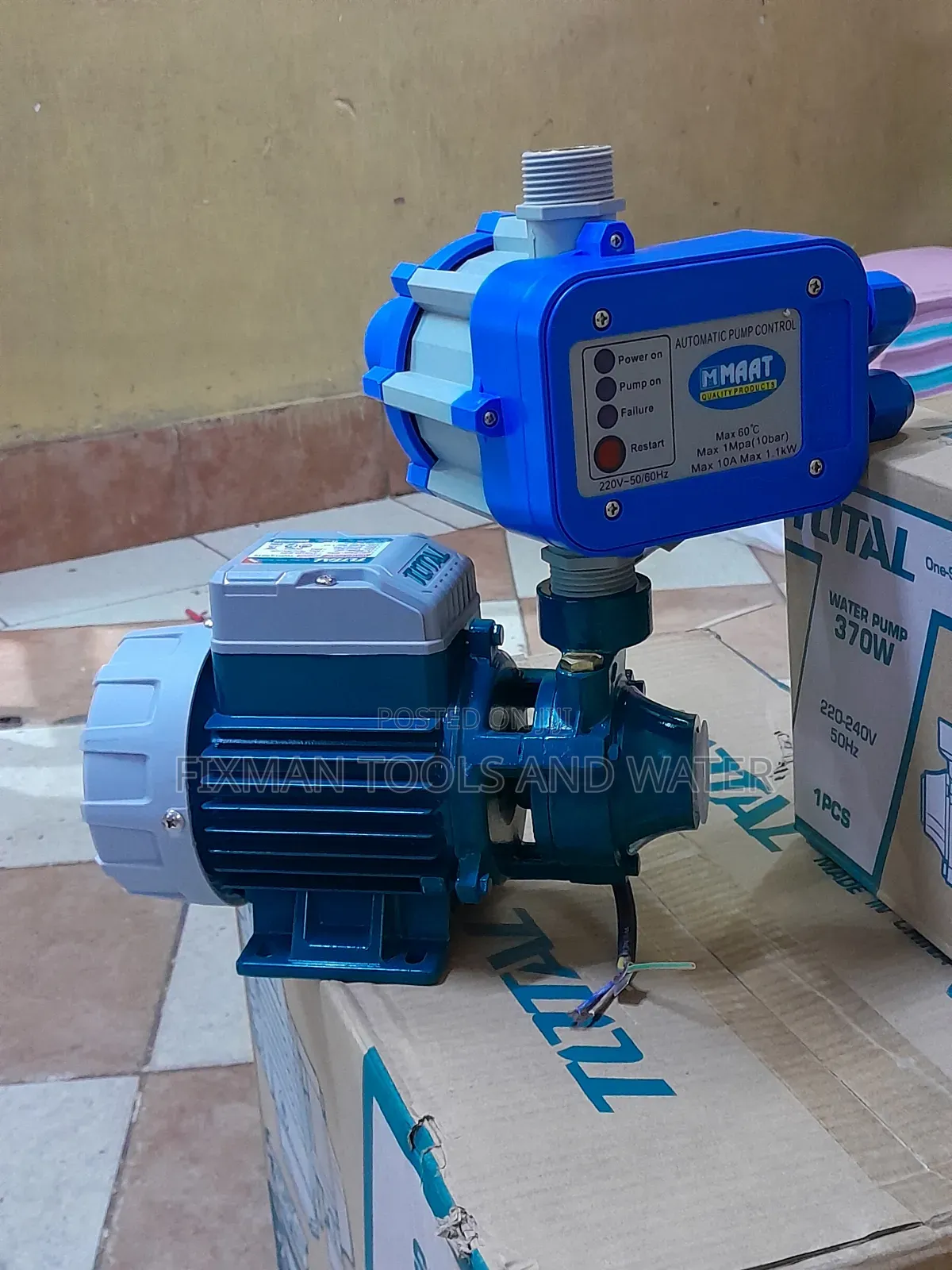 Recommended Total Water Pump 0.5 HP With Pressure Control