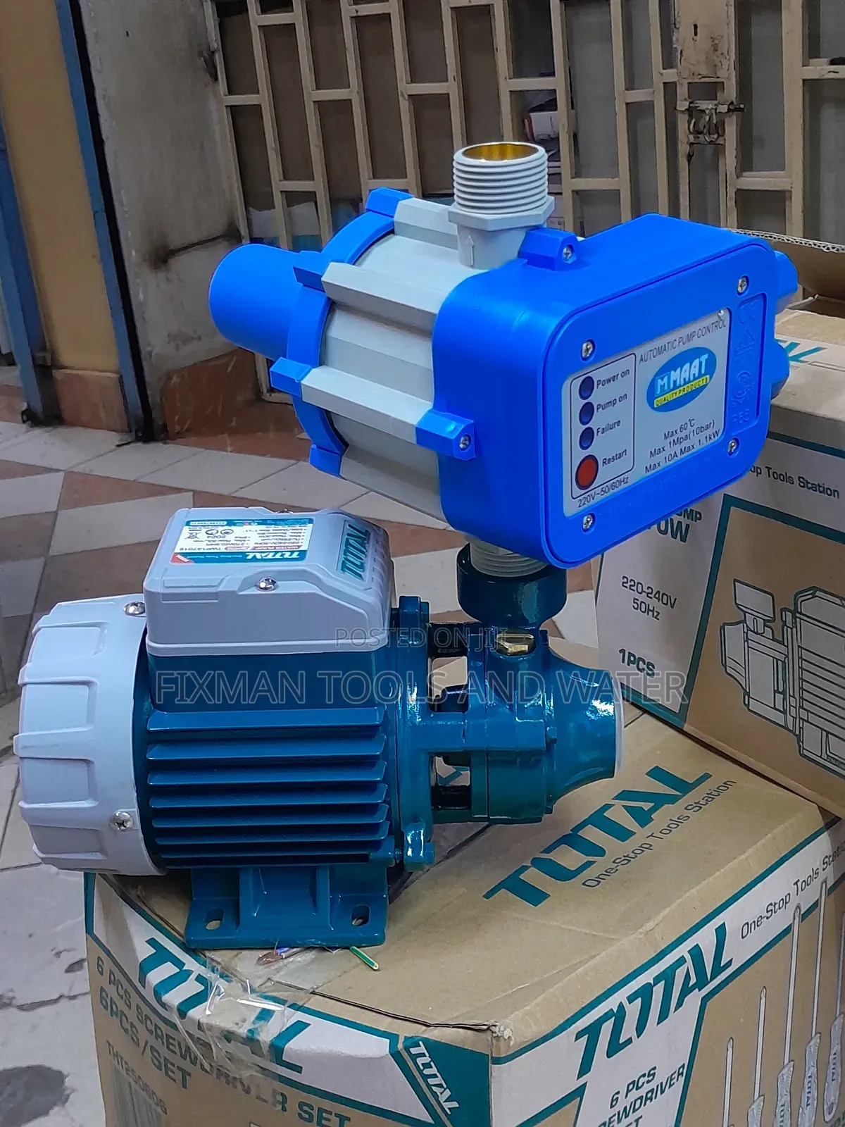 Total Booster Water Pump 0.5 HP And Pressure Switch