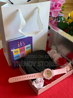 Pink Ladie's Watch Valentine's Gift Set