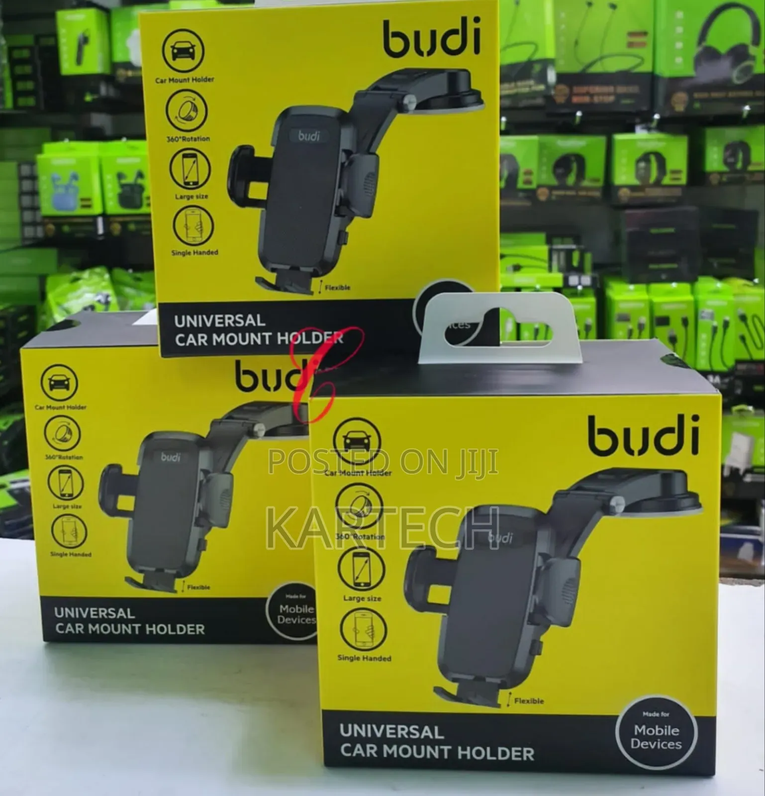 Budi CM555B Universal Car Mount Holder