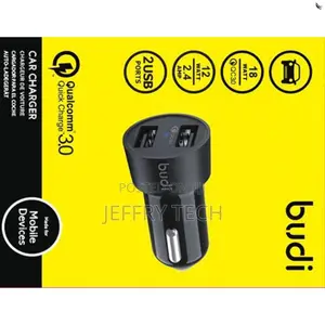Budi Car Charger Dual Port USB 12w/2.4a
2 USB Ports