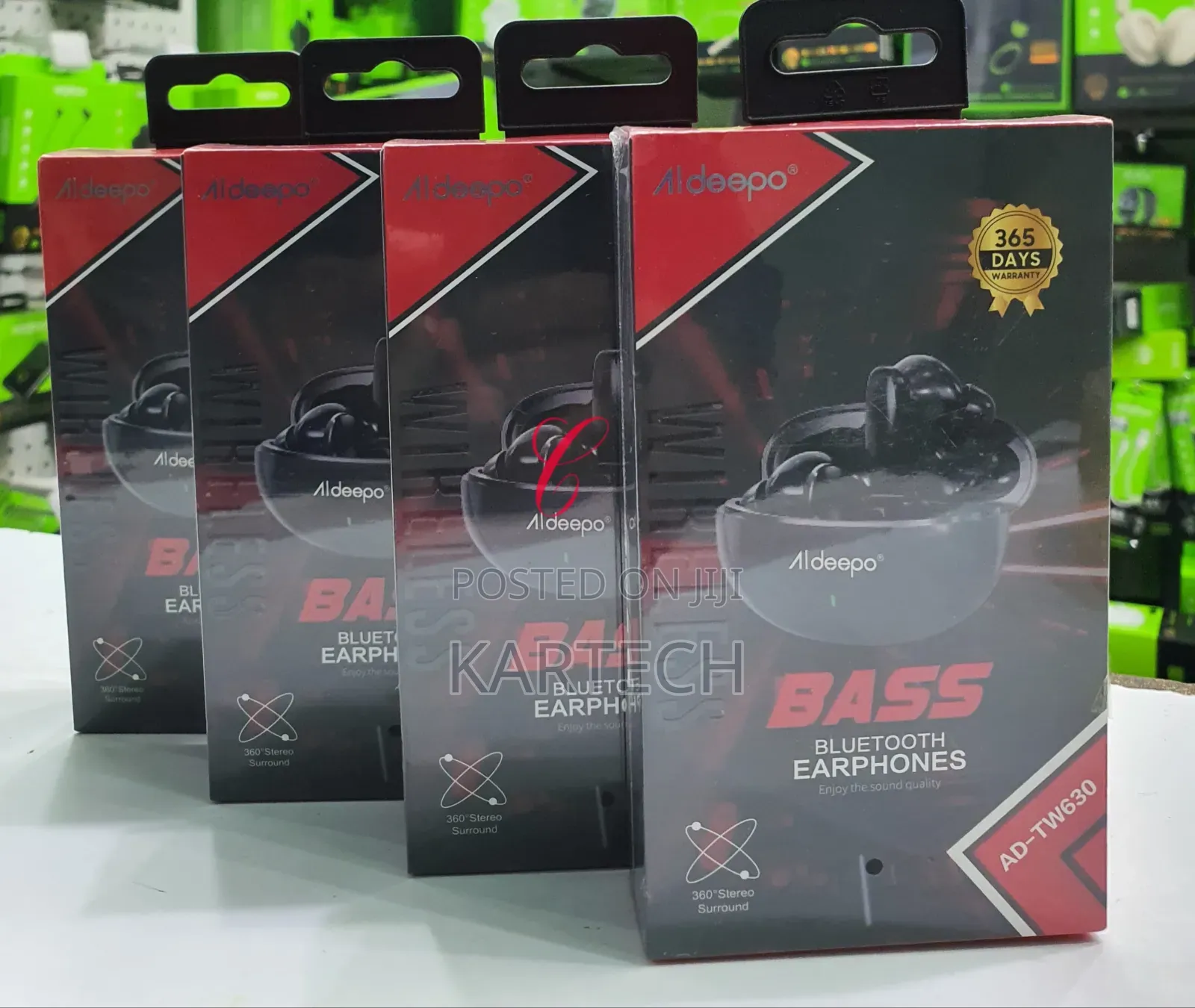 Aldeepo AD-TW630 3600 Stereo Surround Bluetooth Earphones