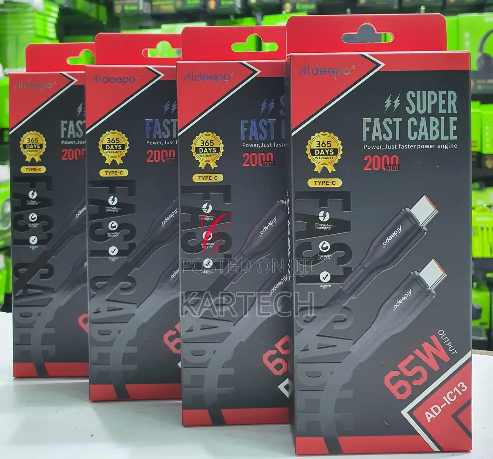 Aldeepo AD-IC13 65W Type C to Type C 2 M Super Fast Cable