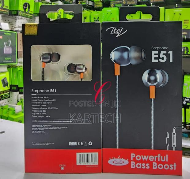Itel E51 Powerful Bass Boost Earphones - main view
