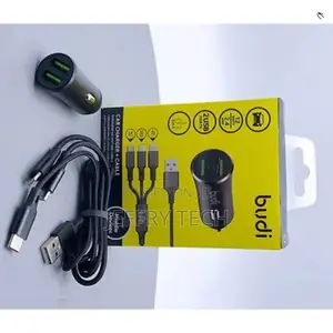 Car Charger With 3-in-1 Charging Cable